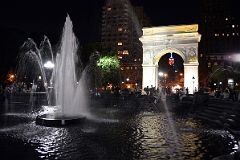26 New York Washington Square Park Fountain And Washington Arch At Night With Empire State Building.jpg